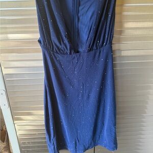 Navy Sparkle Mini Dress - Evening Ready